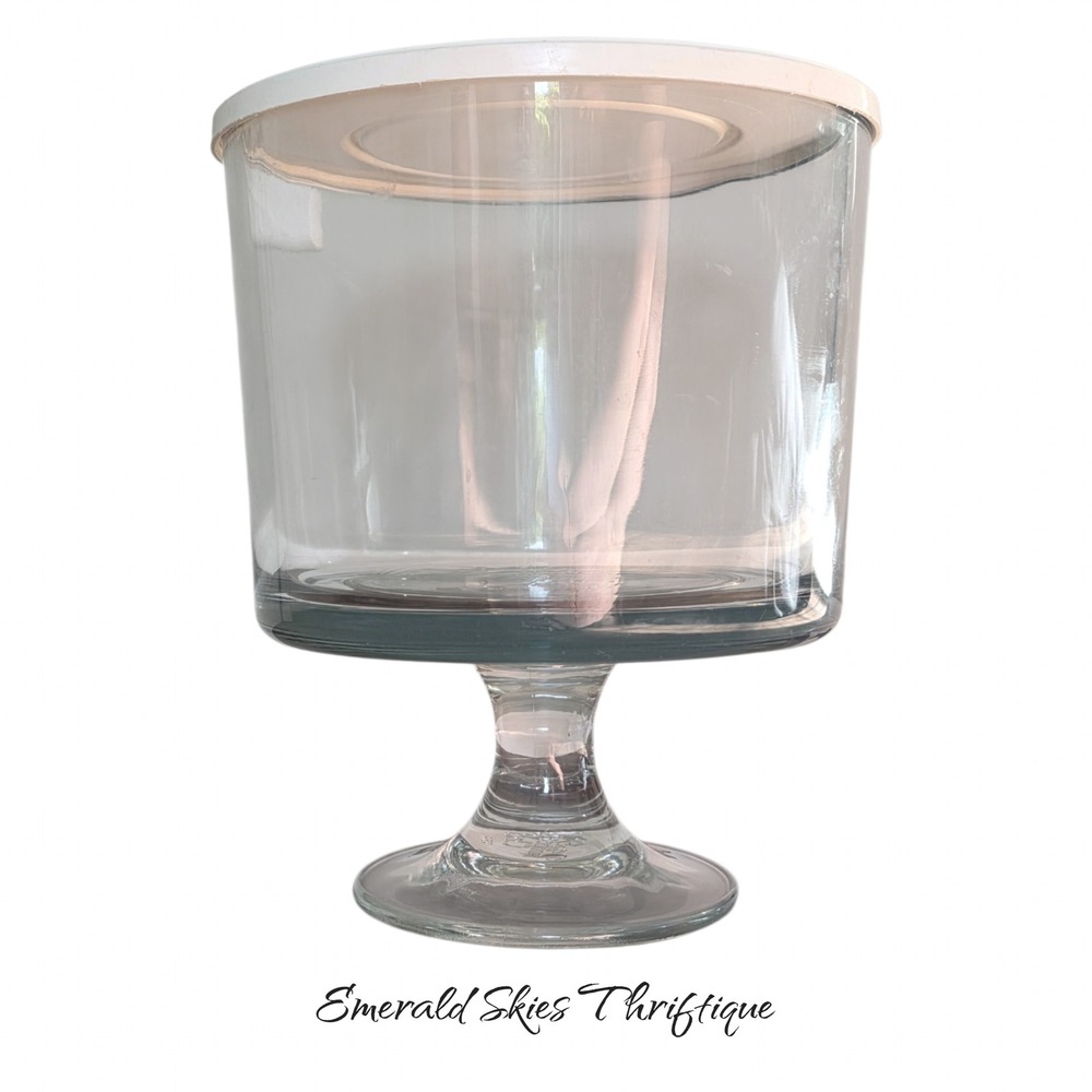 Pampered Chef Trifle Bowl with Pedestal And Lid #2832 retired free ship